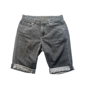 Lauren Jeans Co Ralph Lauren Classic Bermuda Shorts Black Size 4 Faded Denim